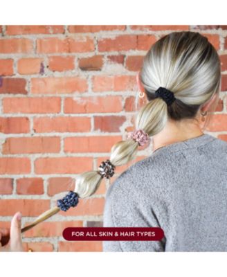 100% Silk Skinny Hair Scrunchies 6-Pack
