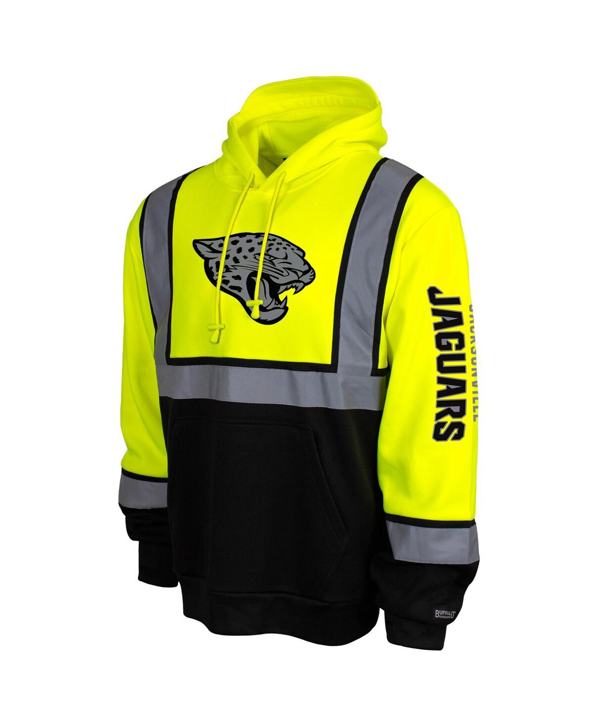 Buffalo Outdoors Men's Yellow Jacksonville Jaguars High-visibility Safety Hooded Sweatshirt In Yellow