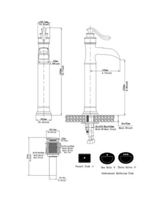 Waterfall Single Hole Single Handle Bathroom Vessel Sink Faucet with Pop-up Drain Assembly