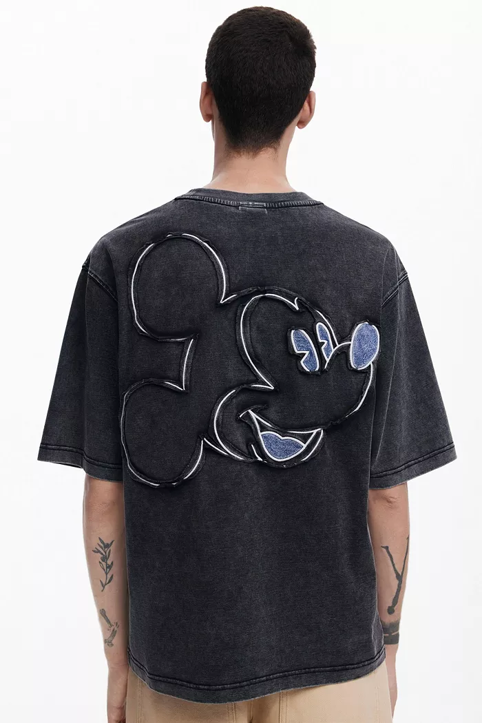 Men's Denim T-shirt Mickey Mouse