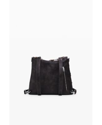 Women's Large convertible flocked backpack