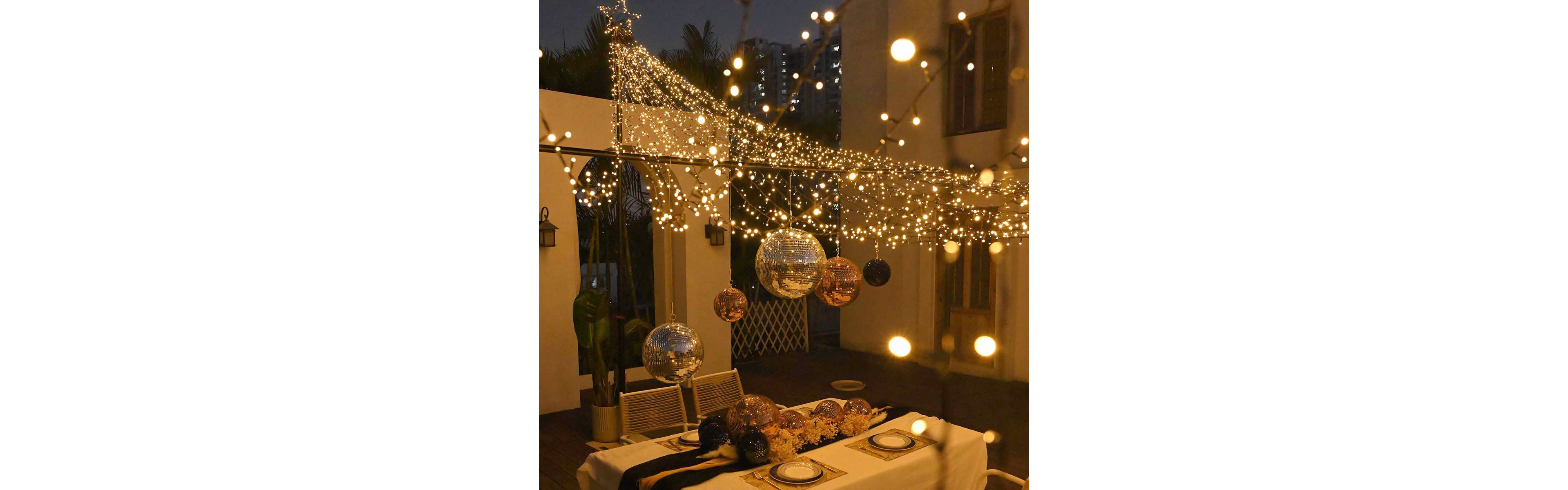 Yescom Ezgo 20Ft Flag Pole Kit Led Christmas Tree Light Large 4840 Led for Outdoor Christmas Decorations Yard Warm White