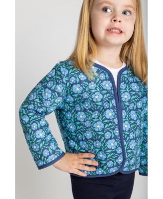 Big Girls Floral Print Quilted Jacket
