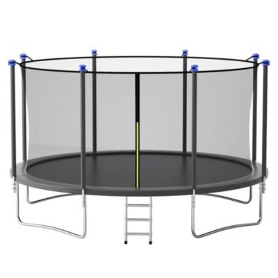 Universal Trampoline Replacement Enclosure Poles Accessories with Clamp and Hardware 2 Packs Fits Straight Pole Trampoline