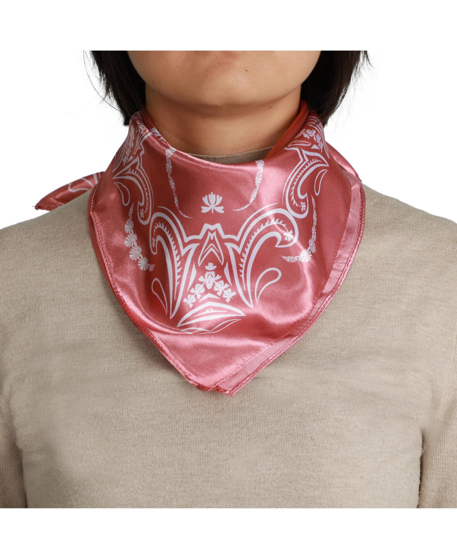 Lightweight Satin Paisley Print 22"x22" 6-Pack Bandana Set