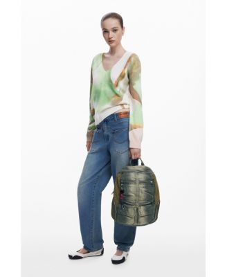 Women's Large combined denim backpack