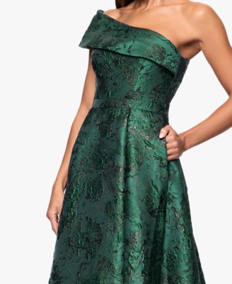 Petite One-Shoulder Jacquard Ball Gown