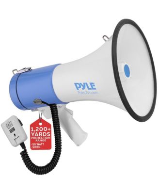 PMP50 50-Watt Megaphone PA Speaker with Siren Alarm and Adjustable Volume Control.