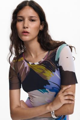 Women's Watercolor floral fitted dress
