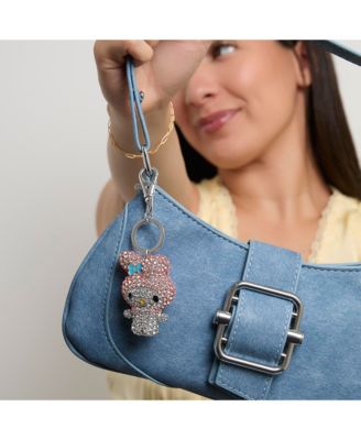 SALLY ROSE My Melody Keychain Official License, Multicolored Pave Crystal Sanrio Keychain with Lobster Clip