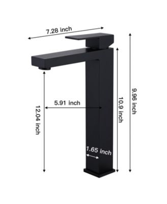 Single Hole Single Handle Bathroom Vessel Sink Faucet With Supply Hose