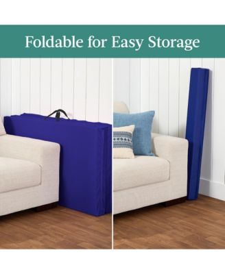 10ftx4ftx2in Folding Gym Mat 4-Panel w/ Carrying Handles & Folding Balance Beam