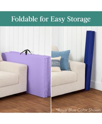 10ftx4ftx2in Folding Gym Mat 4-Panel w/ Carrying Handles & Folding Balance Beam