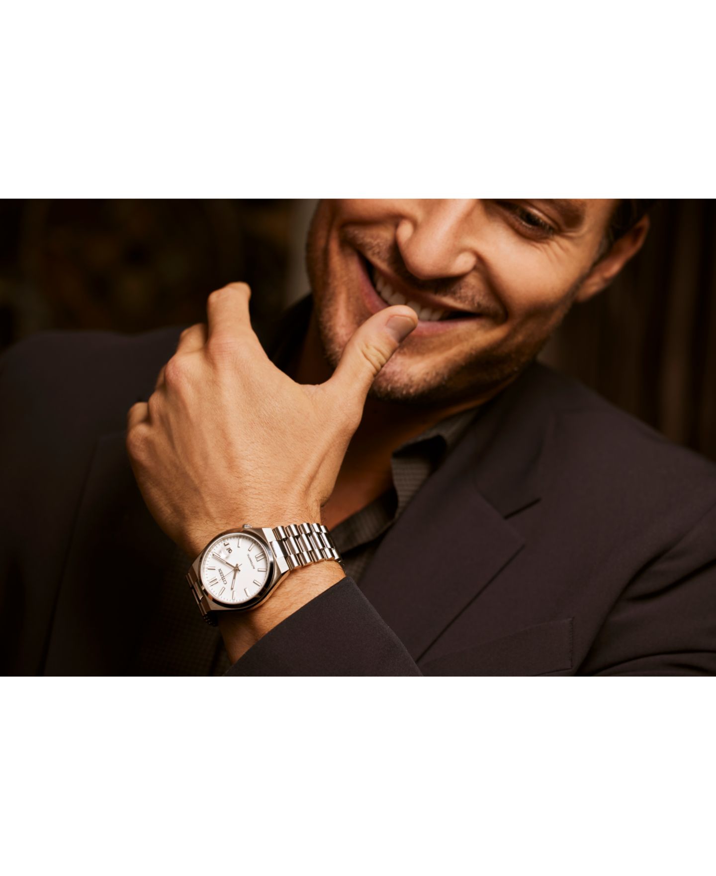 Мужские часы Citizen Eco-Drive Zenshin Silver-Tone Super Titanium Bracelet Watch 40mm — фото 4