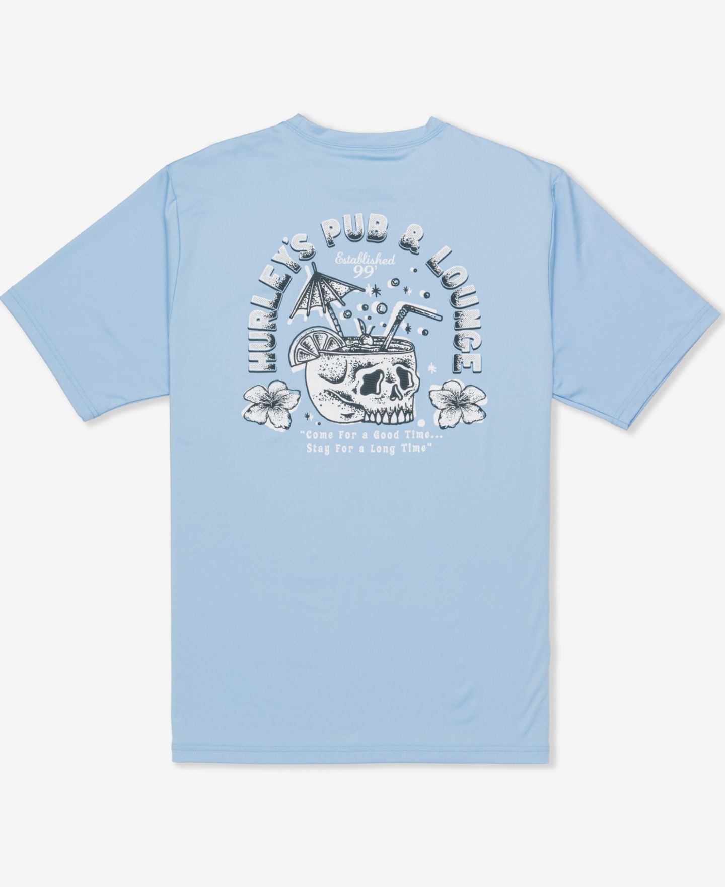 Мужская футболка Hurley Hybrid Short Sleeve, цвет: Синий — фото 1