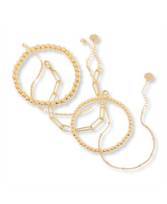 Gold Plated Makenna Chain Bracelet Set