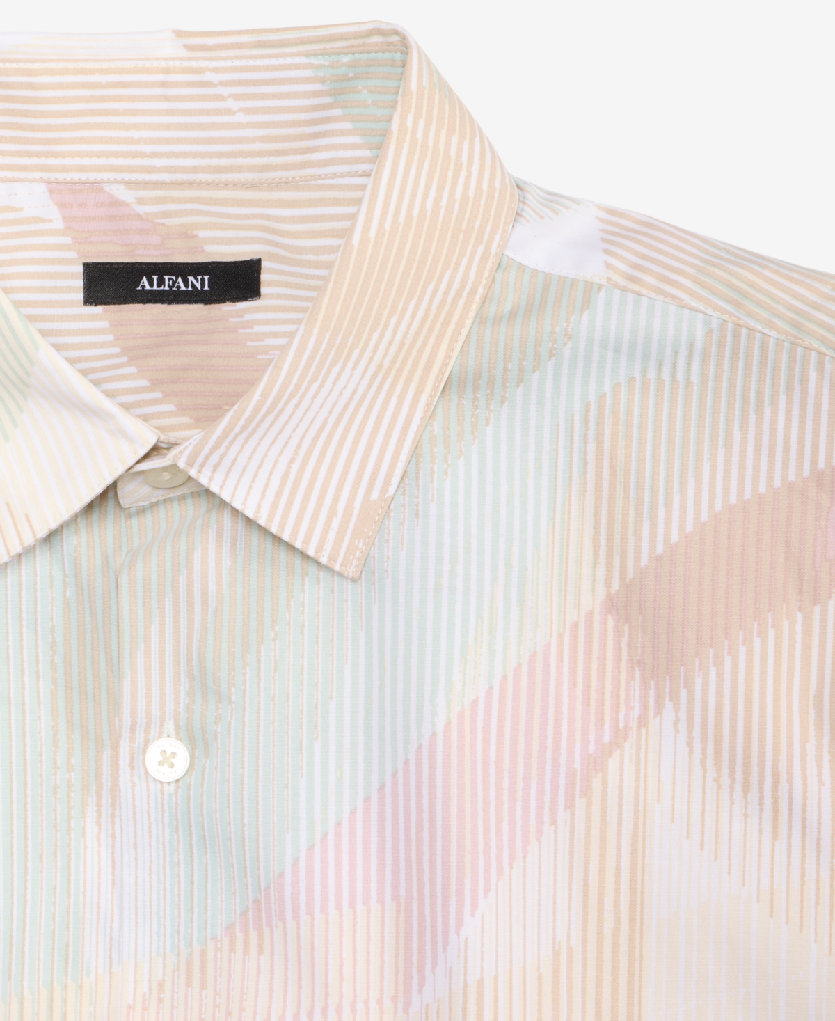 Alfani Men's Interstellar Patterned Shirt, Macy's Exclusive In White