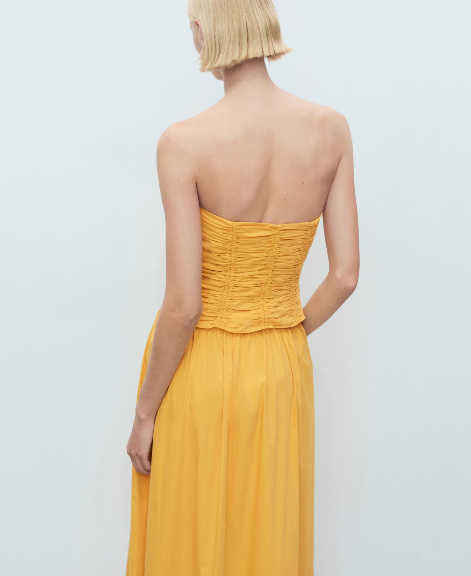 Women's Ruched Strapless Top