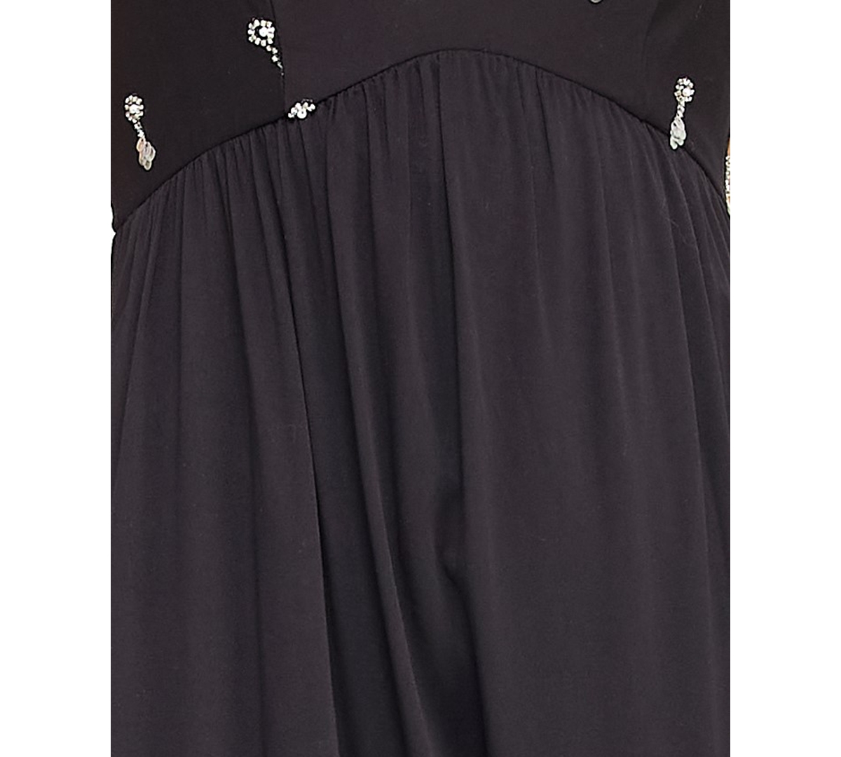 Beauty & Grace/k&k Clothing Llc Juniors' Embellished Sleeveless Maxi Dress In Black