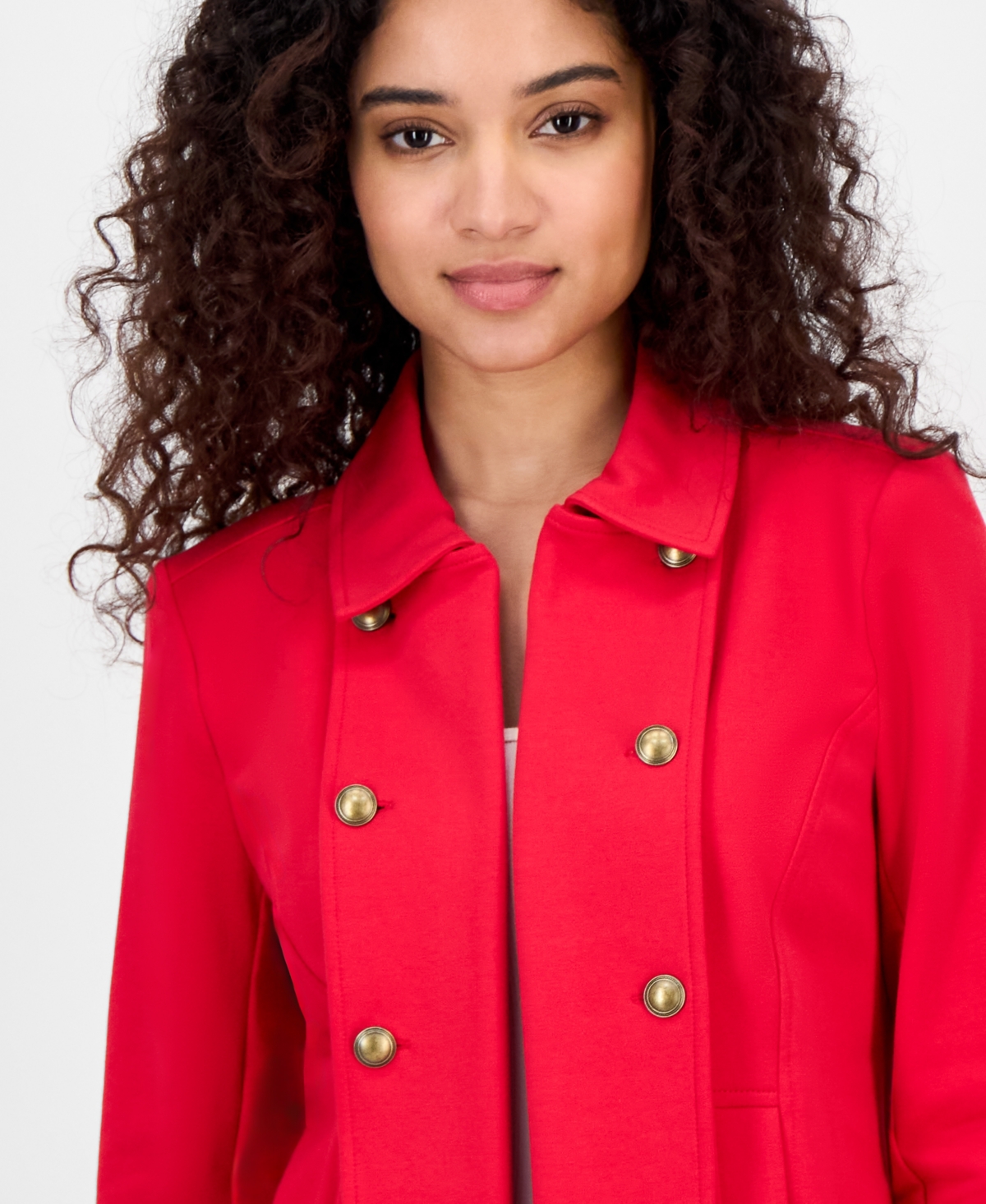 Nautica Jeans Women's Open-front Captain's Jacket In Red