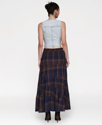 Women's Printed Tiered Maxi Skirt