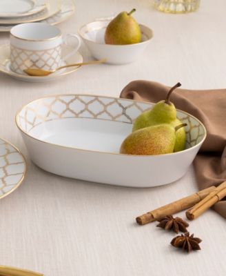 Eternal Palace Gold Oval Vegetable Bowl, 32 OZ