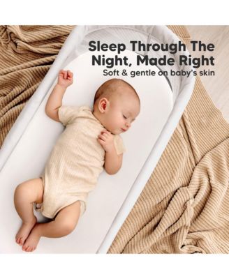 2pk Soothe Waterproof Bassinet Sheets for Girls, Boys, 33x17 Universal Baby Bassinet Mattress Protector Cover