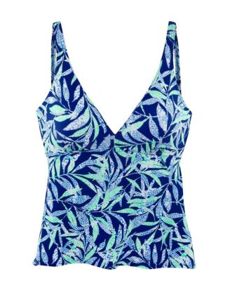 Women's Tropical Print Underwire Tankini Swimsuit Top