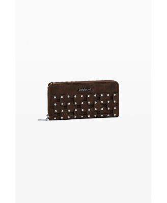 Women's Large faux leather studded wallet