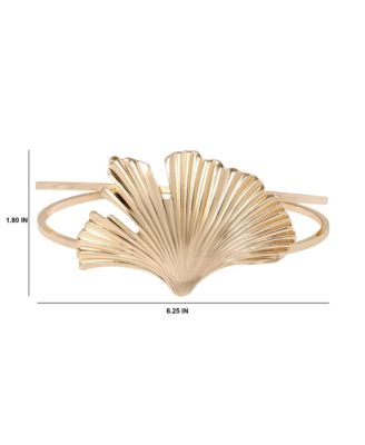 Ginkgo Leaf Statement Cuff Bracelet