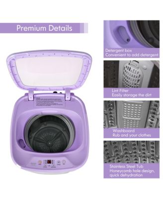 8lbs Portable Fully Automatic Washing Machine W/ Drain Pump