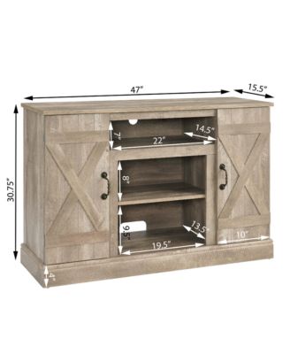 American retro Cabinet with Open and Closed Storage Space