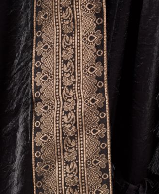 Women's Tiered Shimmer Black Lehenga Choli