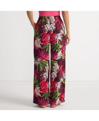 Women's Rayon High Rise Wide Leg Pants - Set Bottom