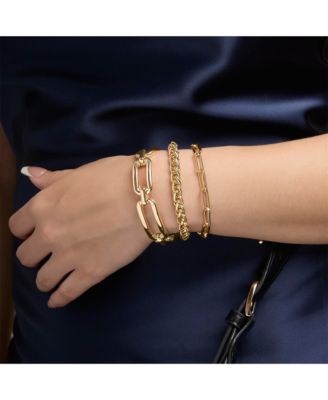 Set of 3 Chain Link Bracelets