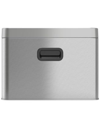 20 Liter / 5.3 Gallon Dual Compartment Stainless Steel Open Top Kitchen Trash Can & Recycle Bin Combo