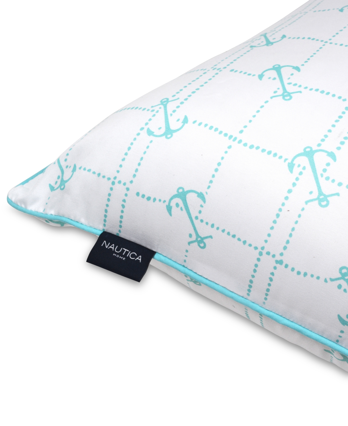 Nautica Anchor Grid 2-pack Pillow, Standard In White