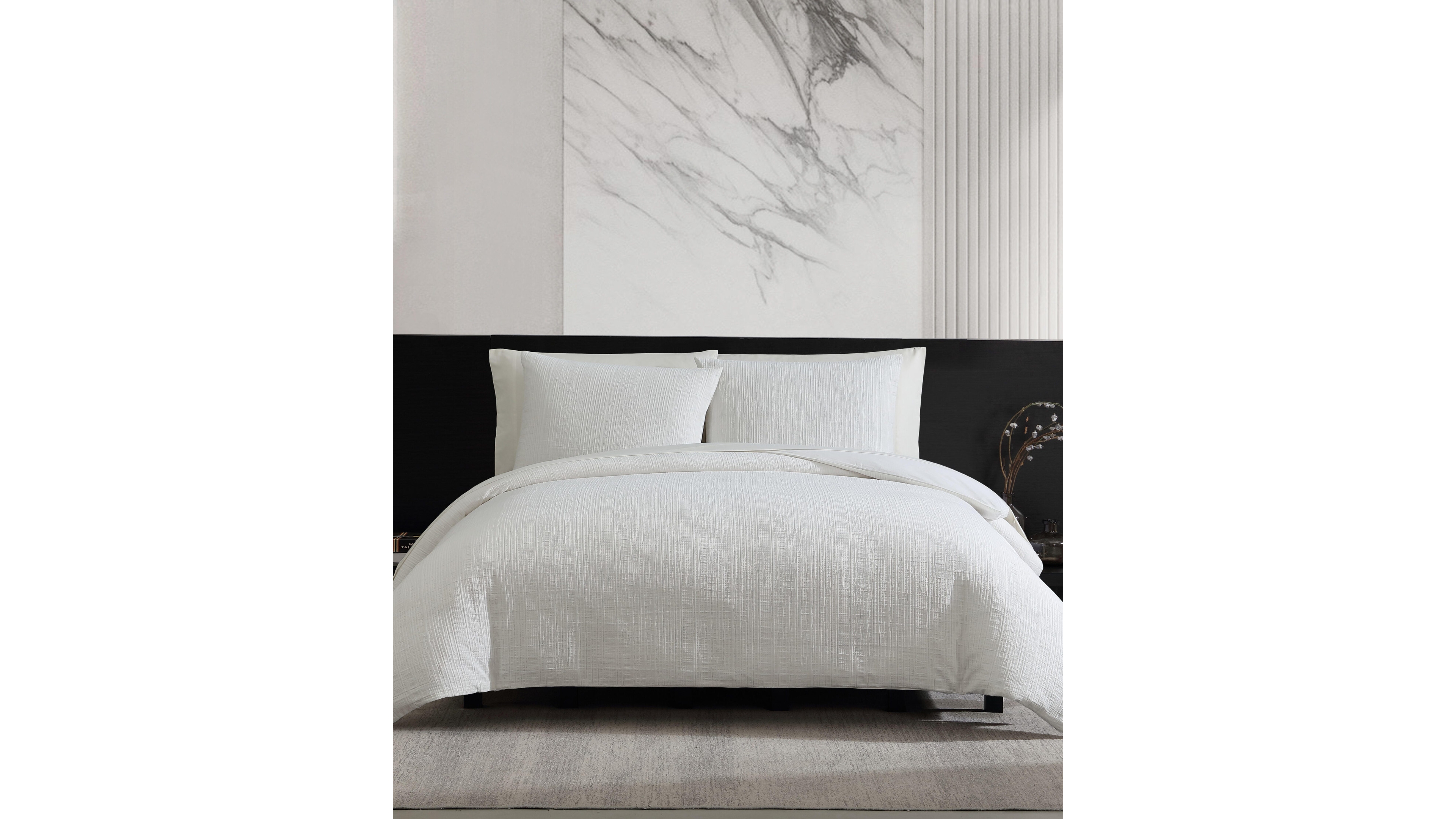 Vera Wang Bark Texture Cotton Jacquard 3-Pc. Duvet Cover Set, King