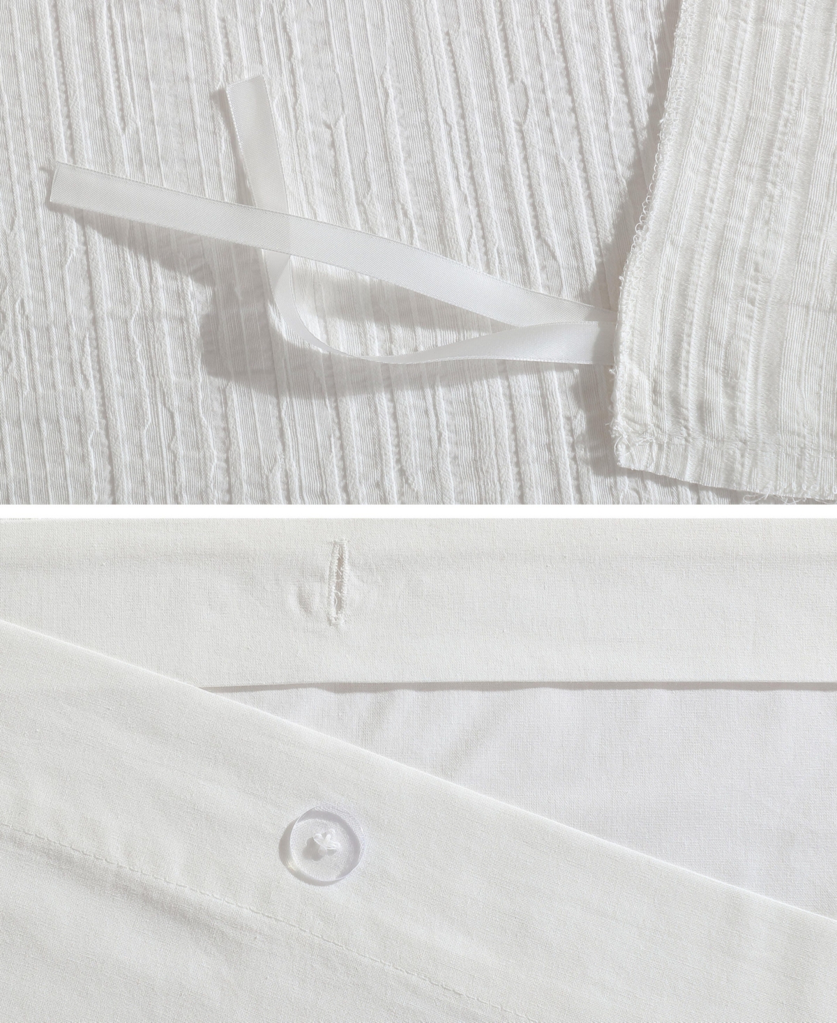 Vera Wang Bark Texture Cotton Jacquard 3-Pc. Duvet Cover Set