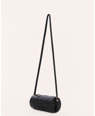 Women's Woven Leather Barrel Bag, Created for Macy's