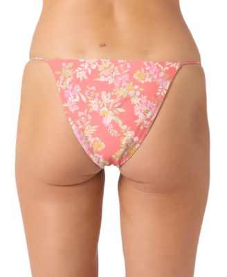 Juniors' Nayomi Floral Side-Strap Bikini Bottoms