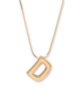 Gold Plated Pippa Bubble Initial Short Pendant Necklace