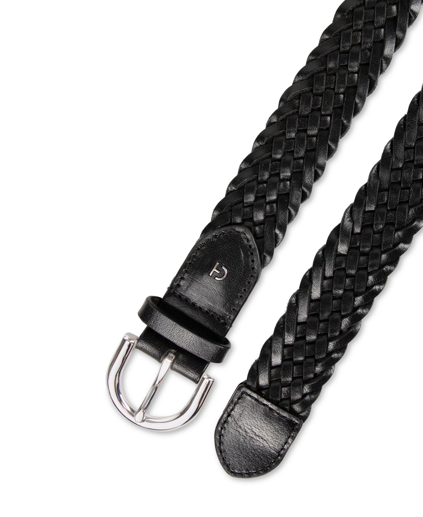 Женский ремень Cole Haan Fully Adjustable Braided Leather, цвет: Чёрный — фото 5