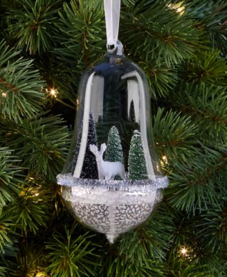 Enchanted Emerald Deer in Greenery Dome Ornament, Macy's Exclusive