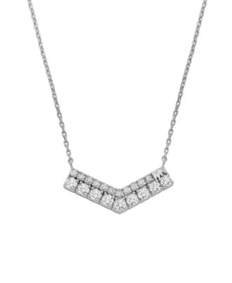 Cubic Zirconia Pave Pendant Necklace