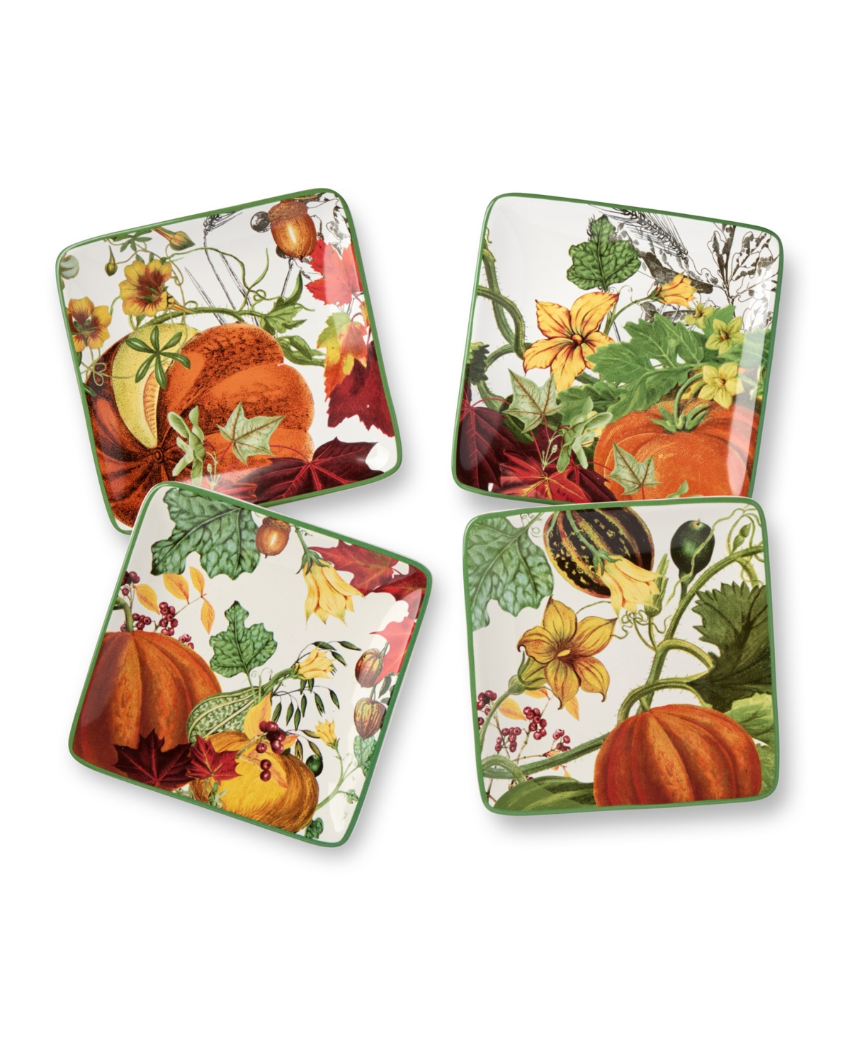 Harvest Fields Canape Plates, Set of 4 - Miscellaneous