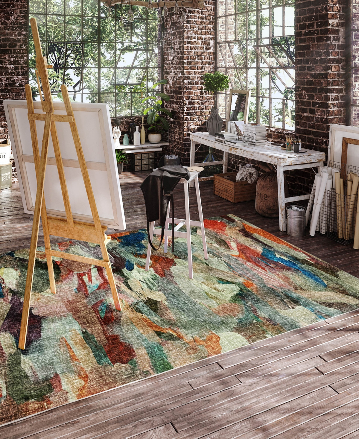 Dalyn Boca Washable Bo8 3'x5' Area Rug In Multi
