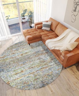 Boca Washable BO13 8'x8' Round Area Rug