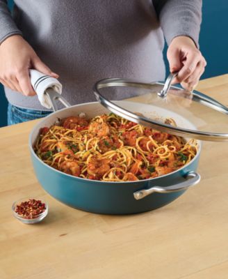 Hard-Anodized Ceramic Induction 5-Qt. Saut&eacute; Pan with Lid