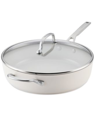 Hard-Anodized Ceramic Induction 5-Qt. Saut&eacute; Pan with Lid